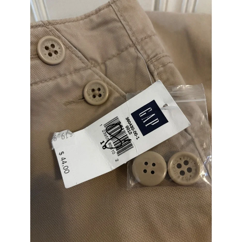 Gap Original Women's Zip Fly Shorts 10 NWT Tan Khaki‎ Low Rise